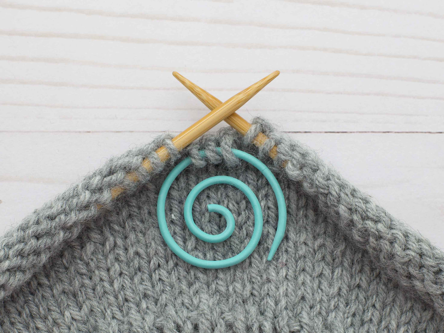 Teal Spiral Cable Needle | Knitting Notions Tools