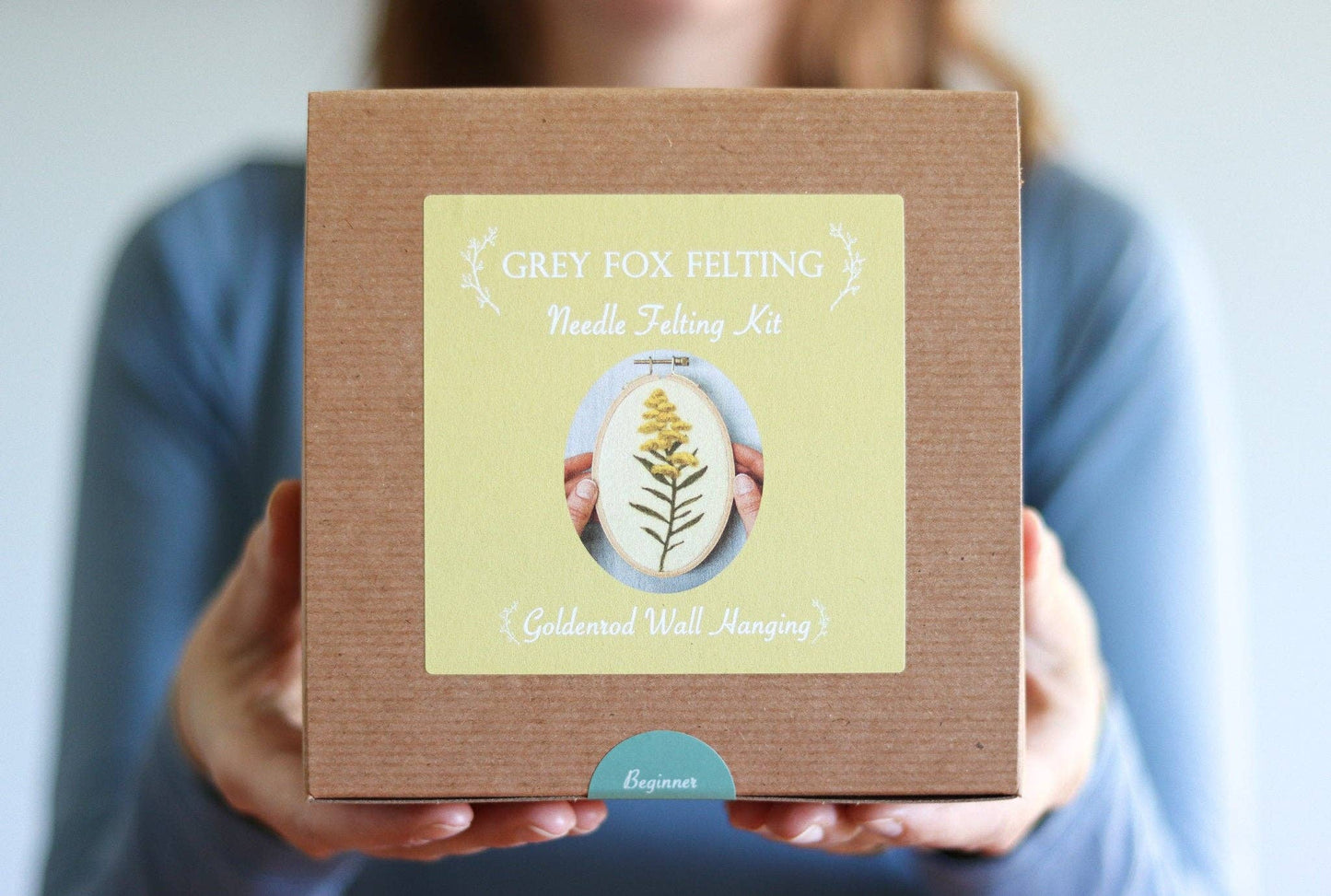 Goldenrod Wall Hanging - Needle Felting Kit - Beginner