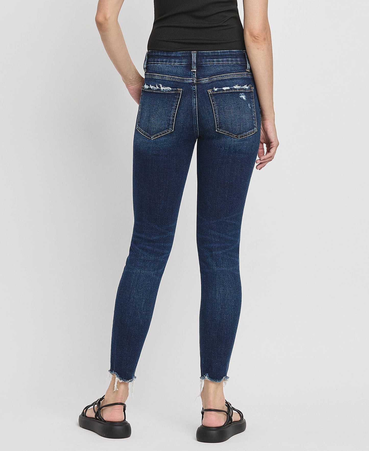 MID RISE ANKLE SKINNY JEANS F5555