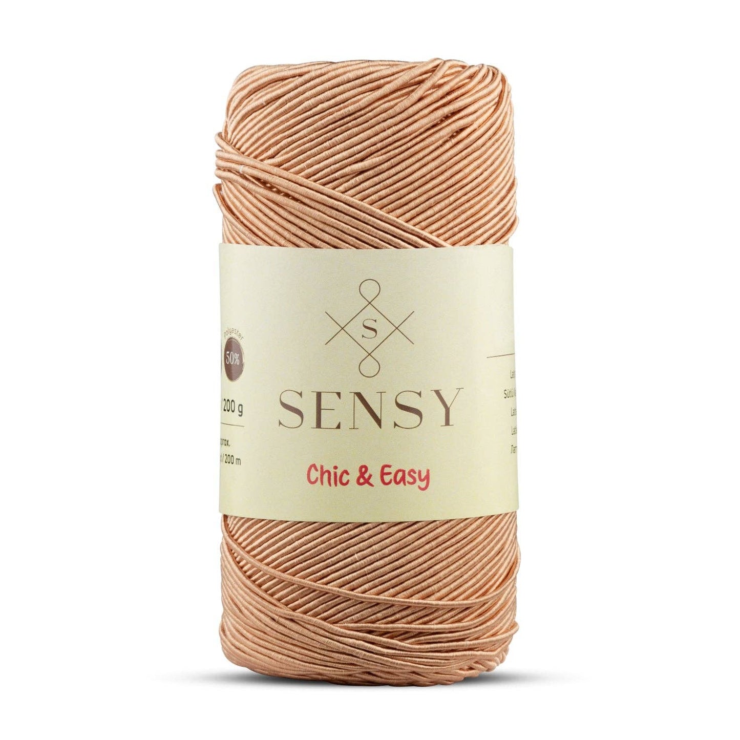 Sensy Premium Chic & Easy 1.5mm 218 Yards 50% Cotton 50% Polyester Rope Crochet Bag Cord Crochet Thread