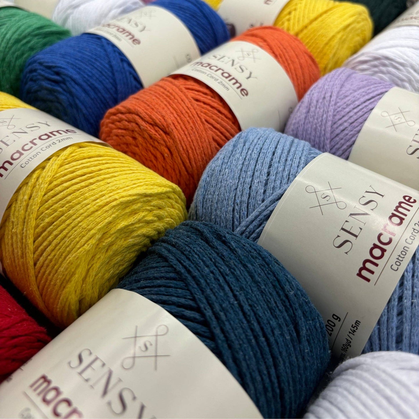 Sensy Premium 2mm - 160 yards 100% Recycled Cotton Macrame Cord