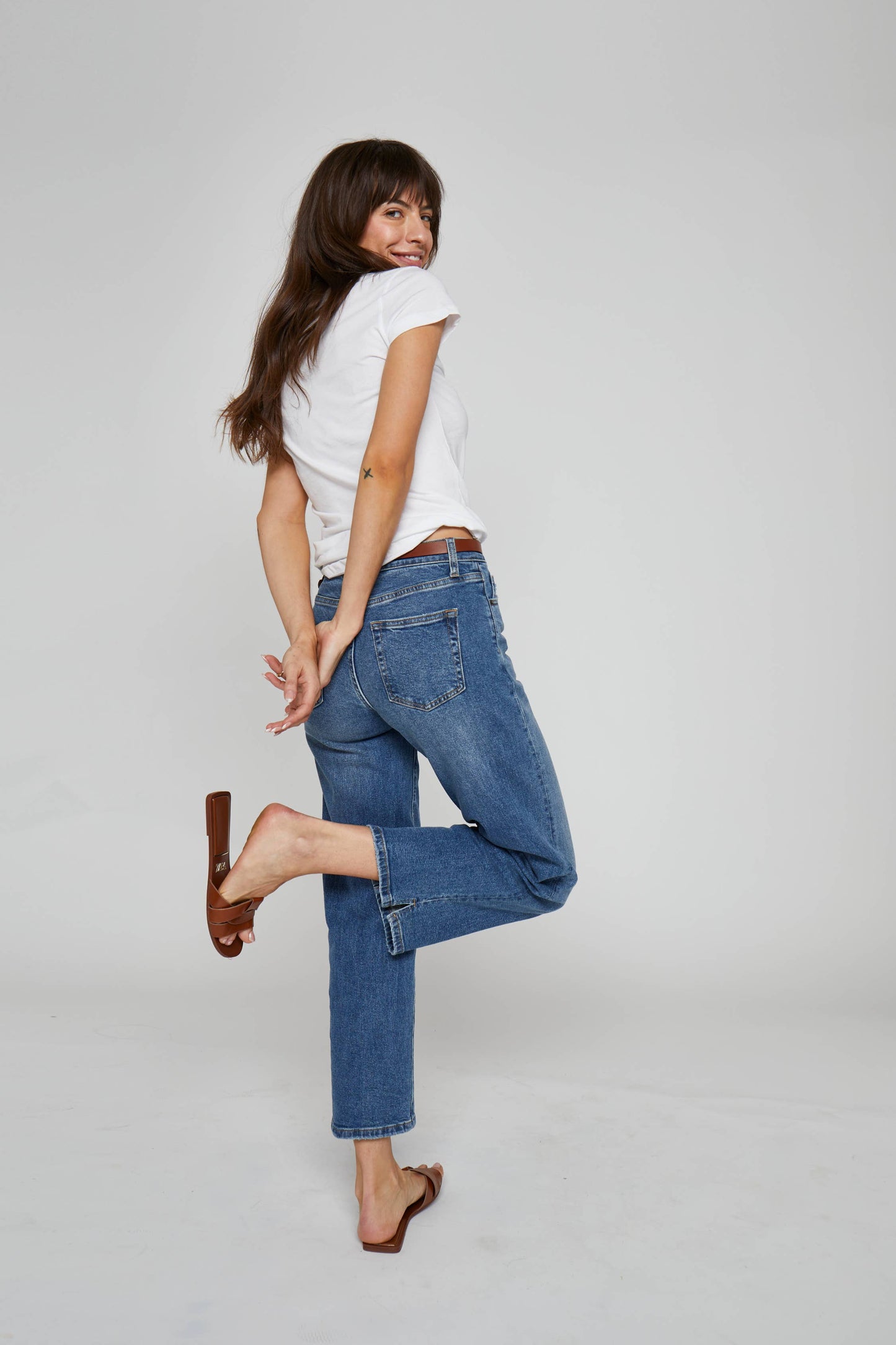 Addington Ankle Crop Mid Rise Jean, Vintage Worn