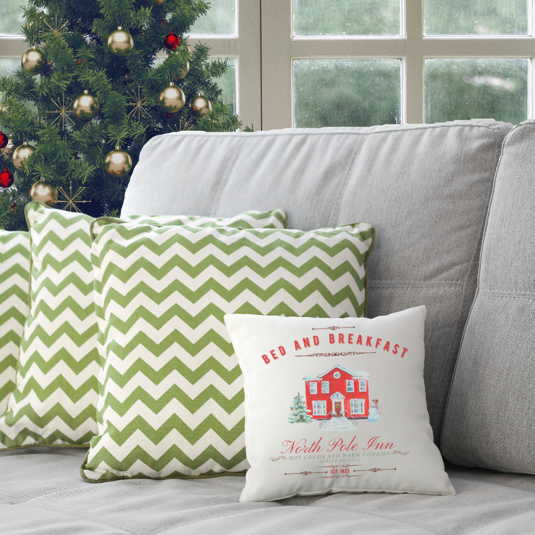 North Pole Inn Pillow Cover