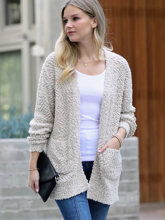 `.Popcorn Sweater Cardigan
