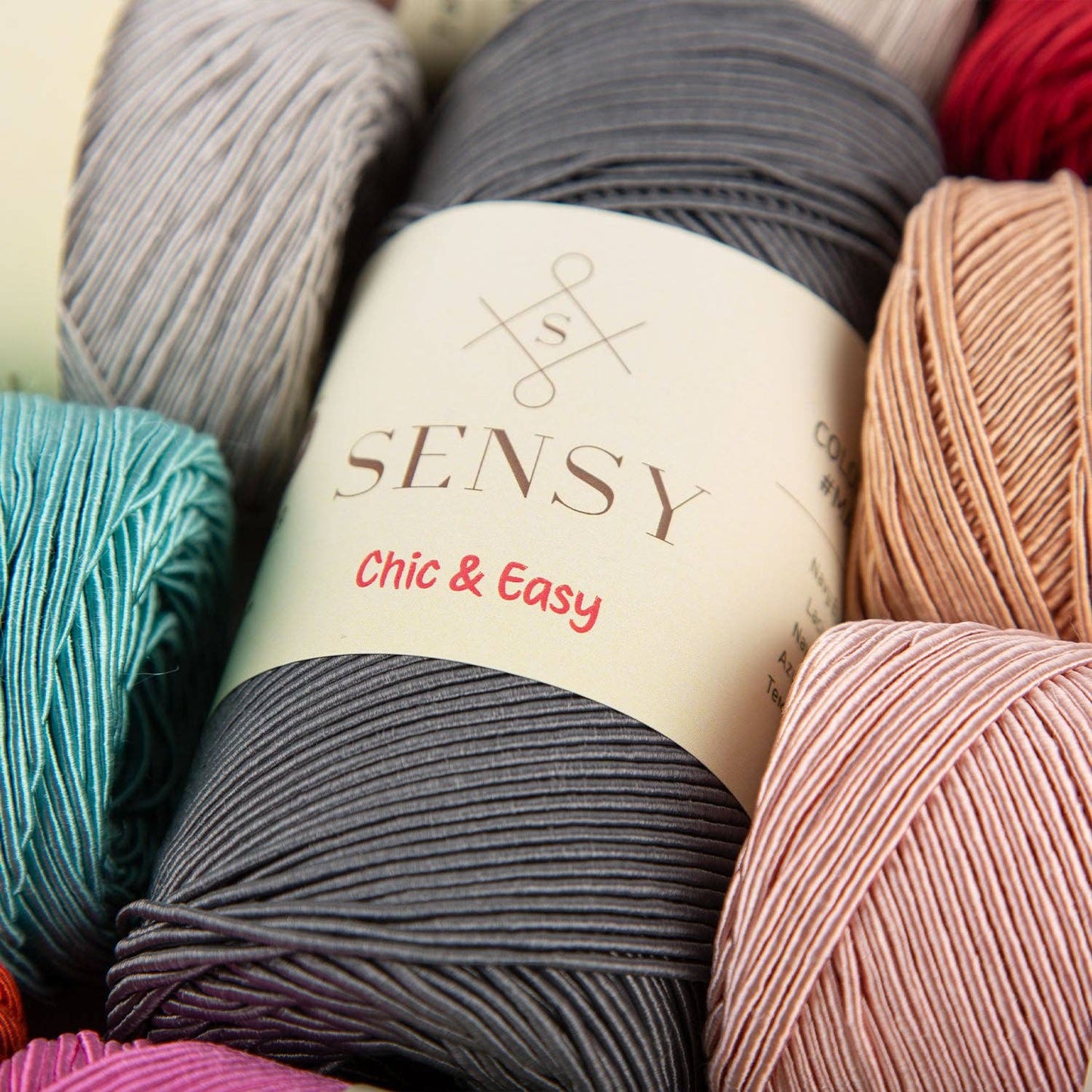 Sensy Premium Chic & Easy 1.5mm 218 Yards 50% Cotton 50% Polyester Rope Crochet Bag Cord Crochet Thread