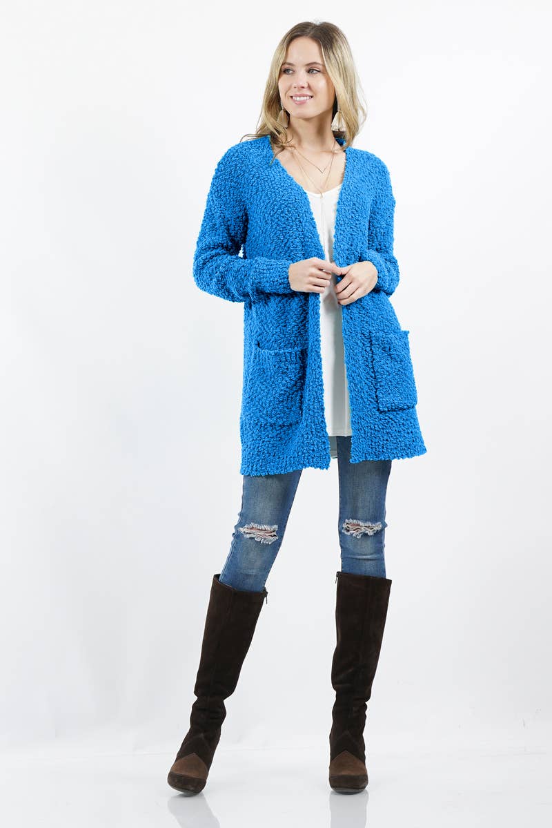`.Popcorn Sweater Cardigan