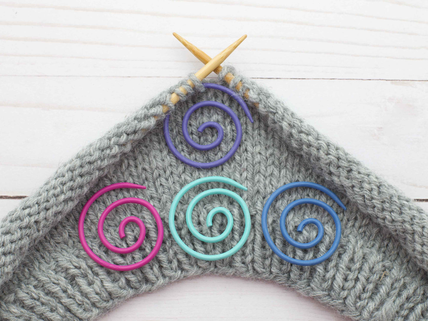 Teal Spiral Cable Needle | Knitting Notions Tools