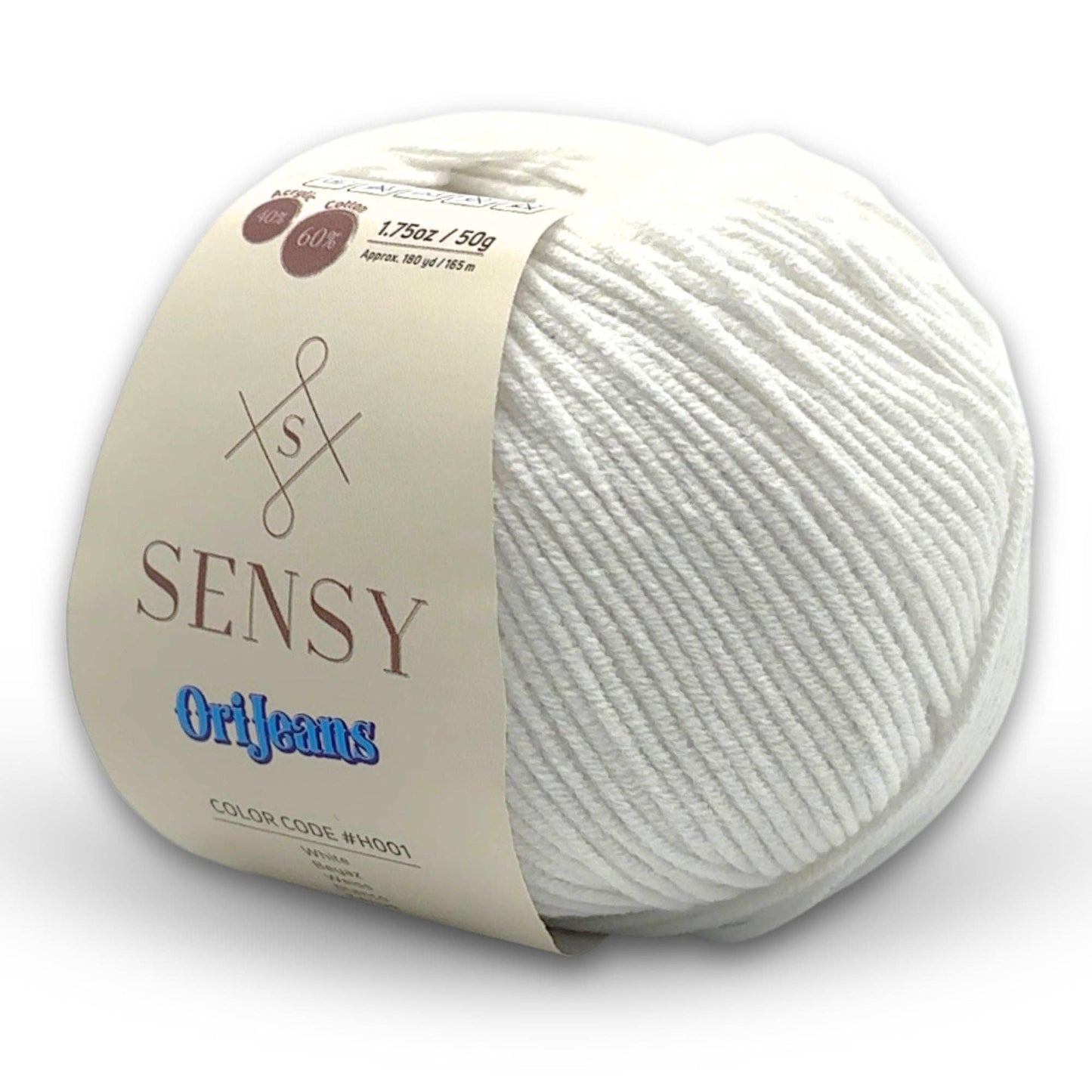 Sensy OriJeans Yarn, 1.75 oz, 180 yards, Gauge 2 Fine