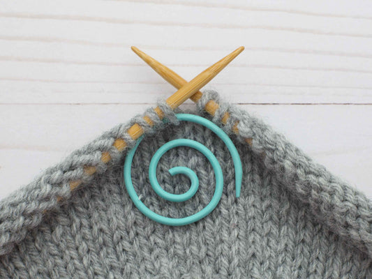 Teal Spiral Cable Needle | Knitting Notions Tools