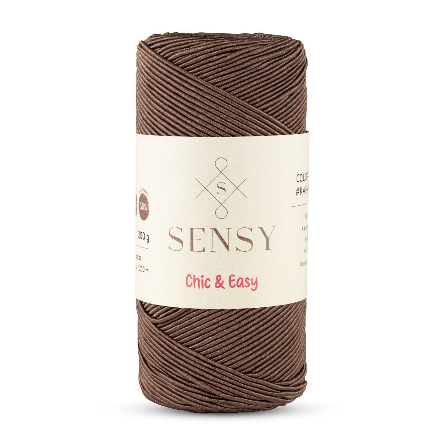 Sensy Premium Chic & Easy 1.5mm 218 Yards 50% Cotton 50% Polyester Rope Crochet Bag Cord Crochet Thread
