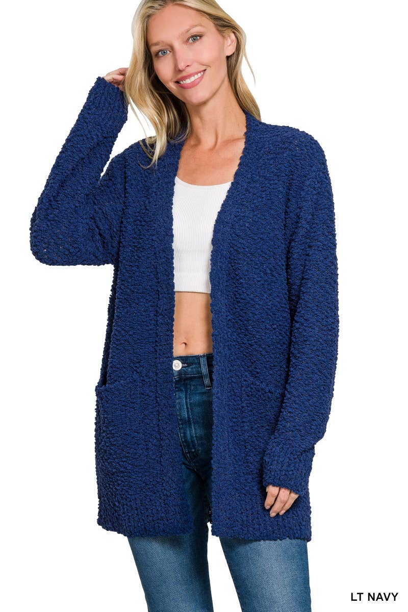 `.Popcorn Sweater Cardigan