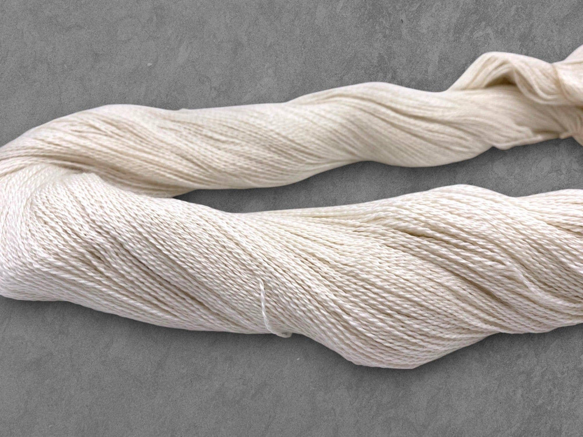 Undyed Yarn: Merino Silk Lace Knitting Yarn