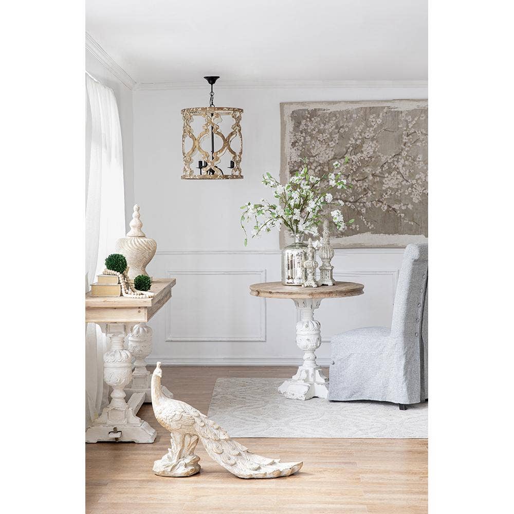 D31.5x30" Southern Living French Country White/Natural Table