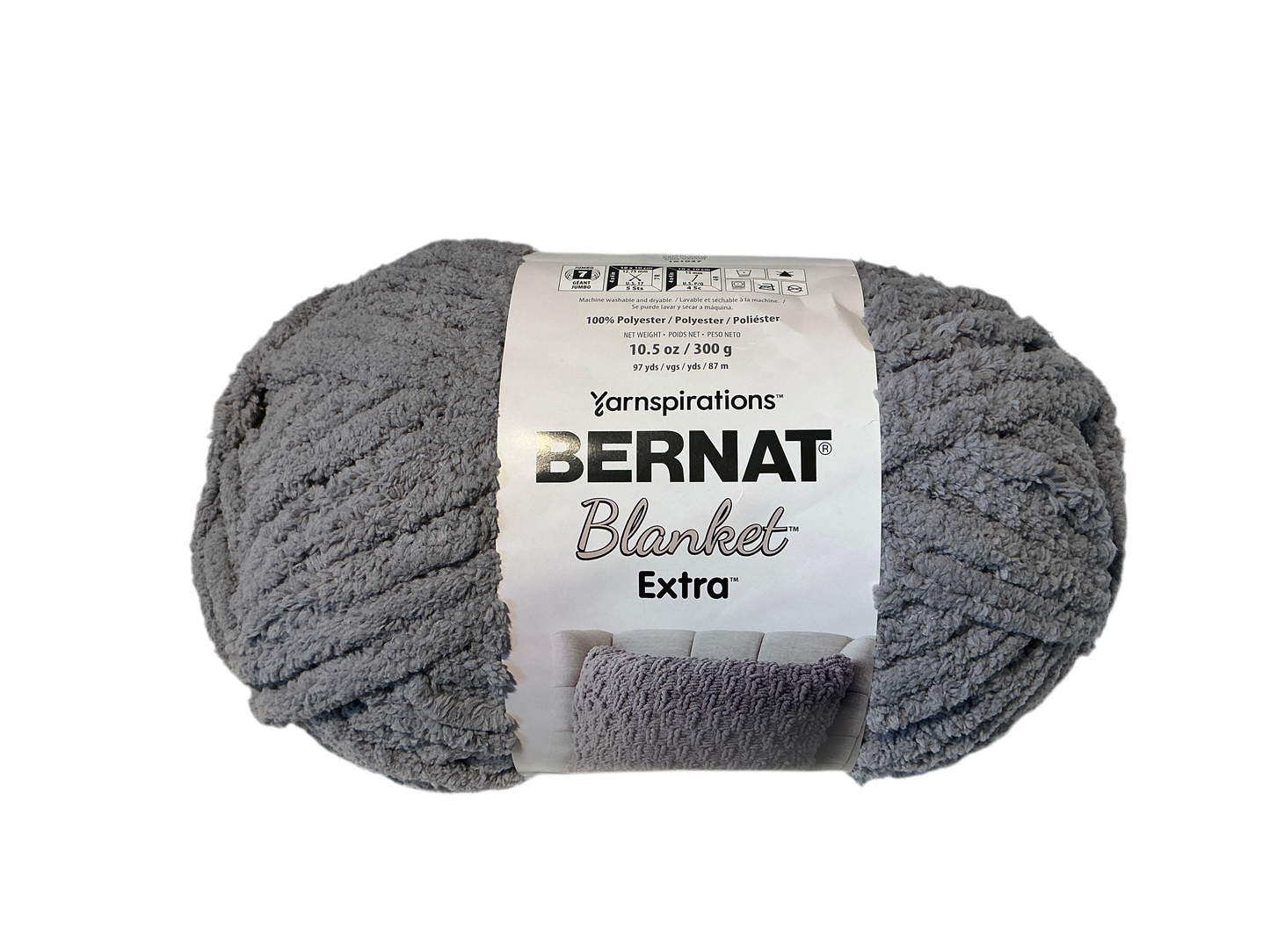 Bernat Blanket Extra- 100% Polyester- Vapor Gray 27002