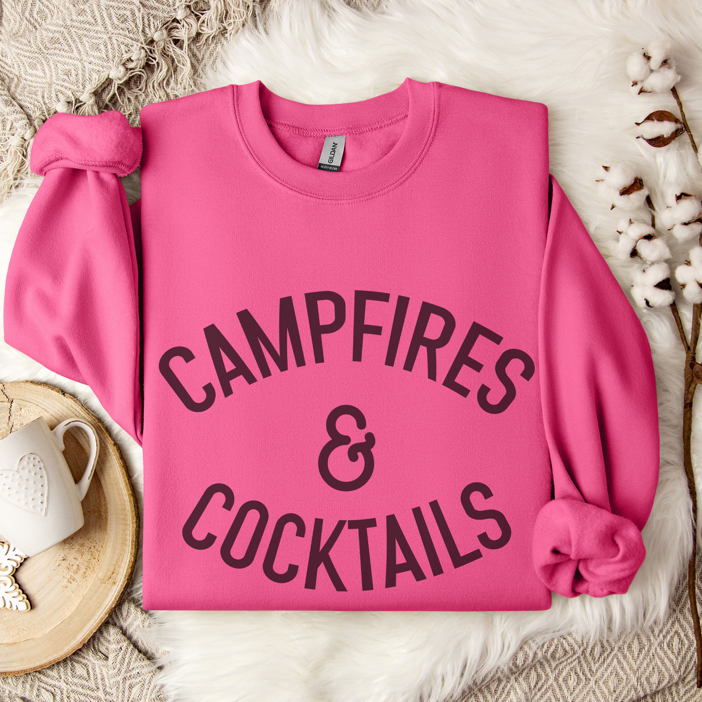 Campfires and Cocktails Crewneck Sweatshirt