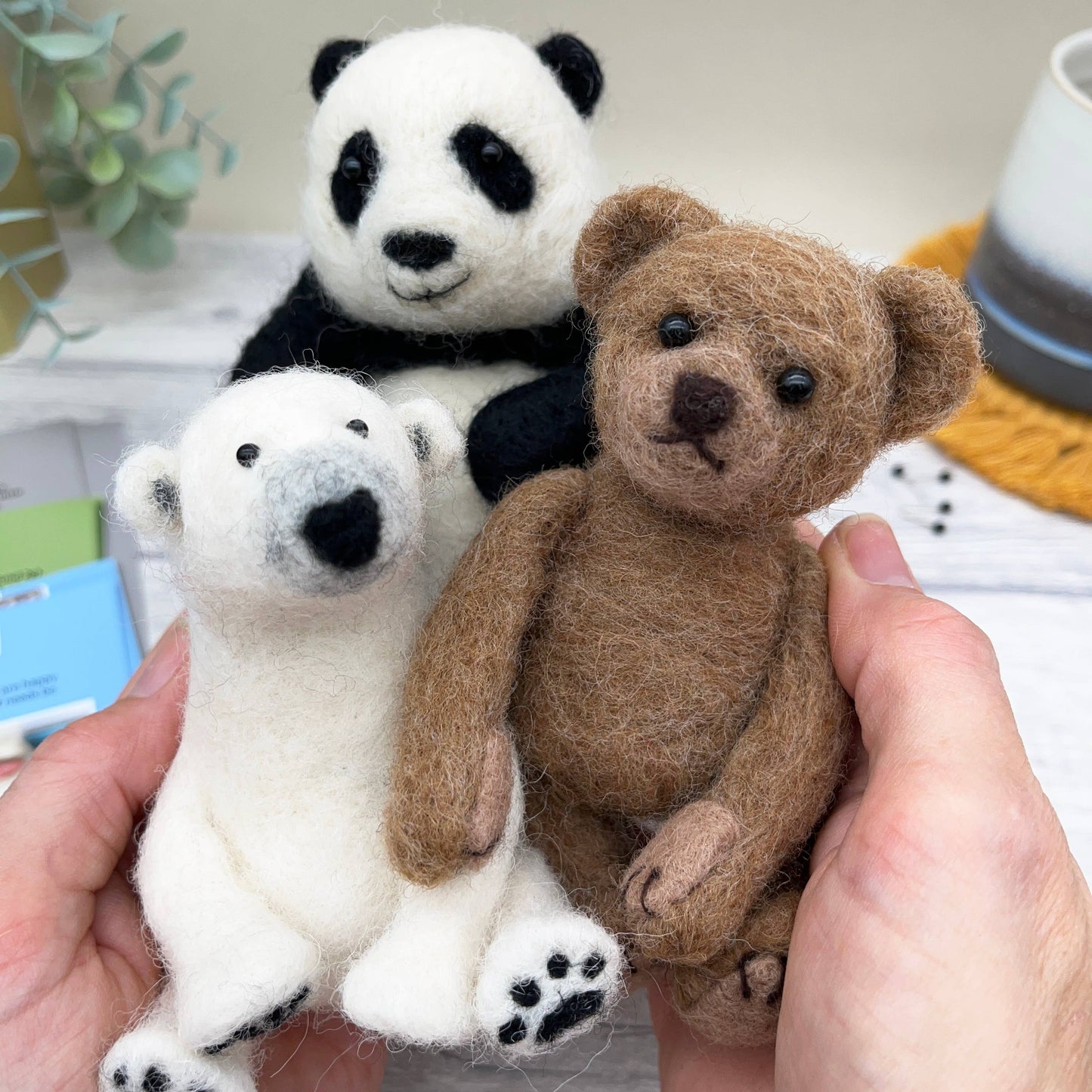 Needle Felting Bumper Kit - Three Bears. A premium starter k