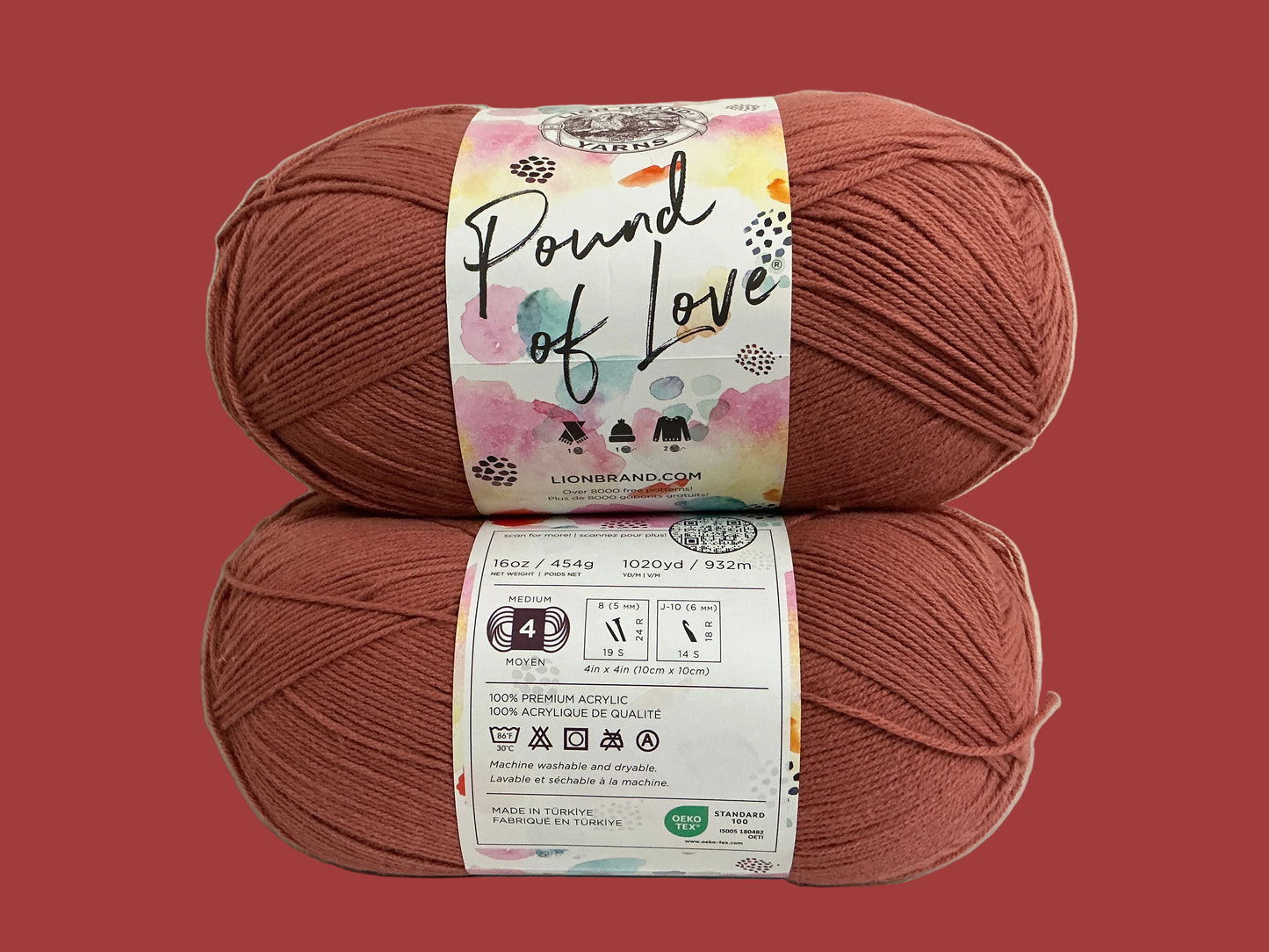 Lion Brand Pound of Love-Terra Cotta