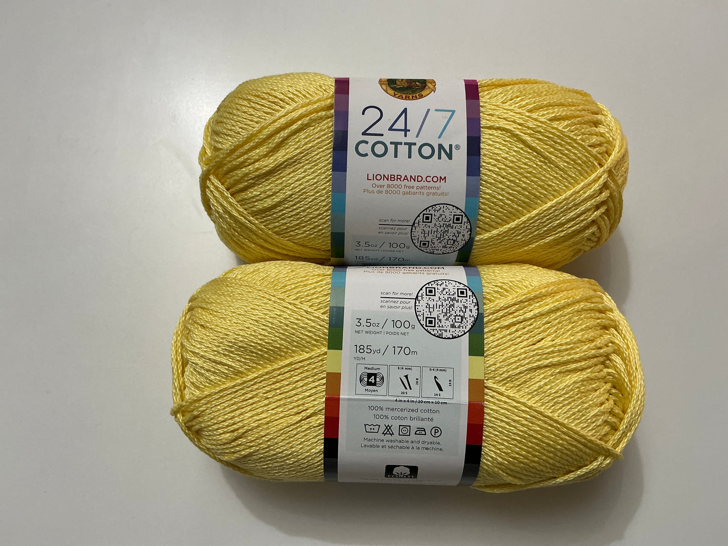 Lion Brand 24/7 Cotton-Lemon