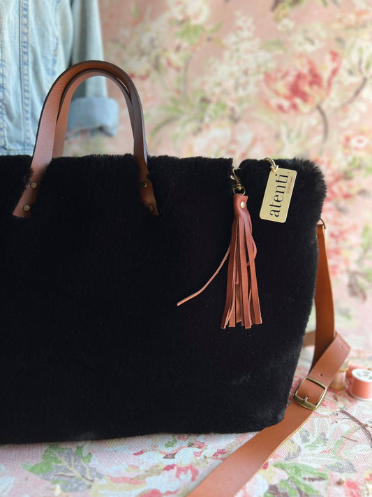 USA Handcrafted Carryall Tote Bag, Midnight Mink Buddy
