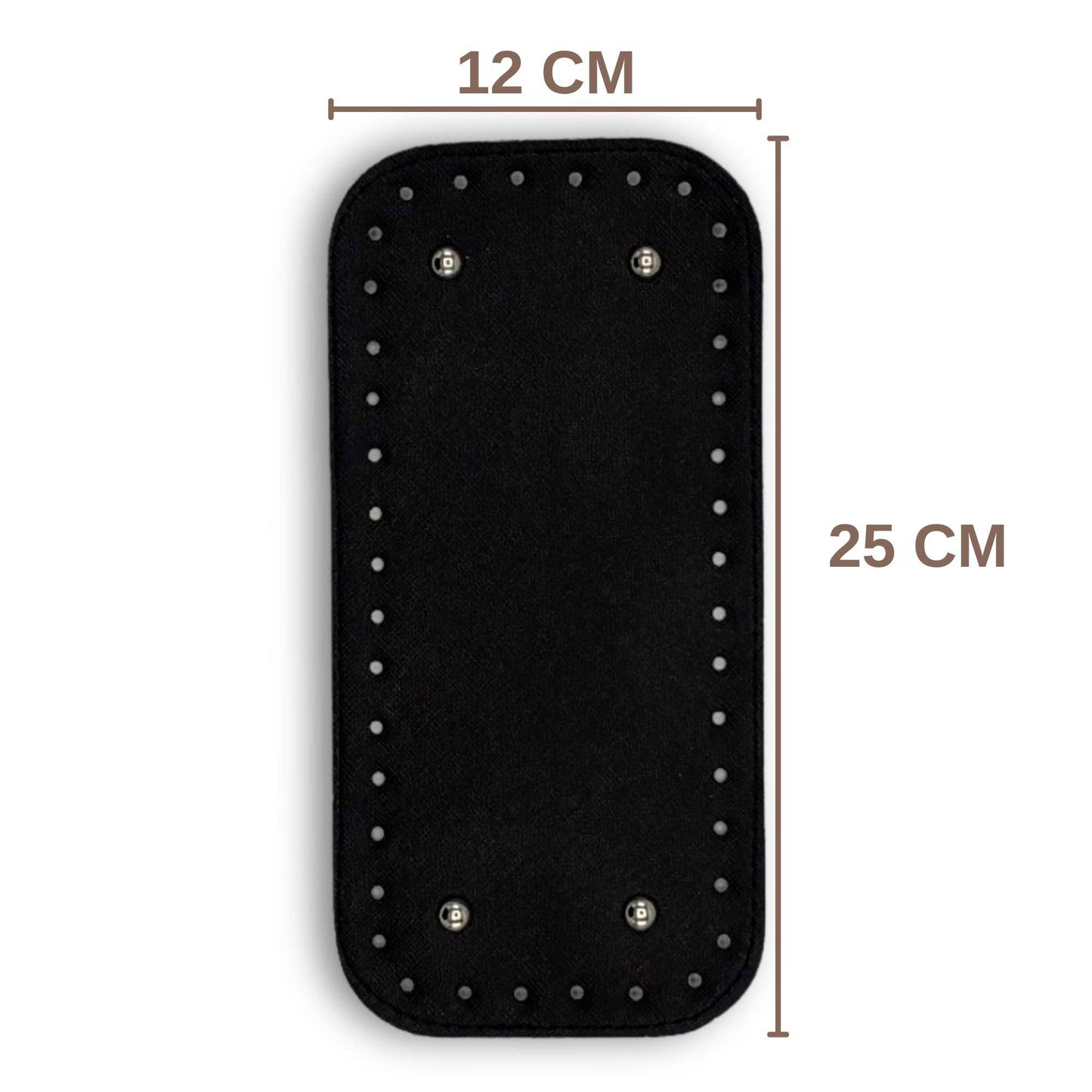 PU Leather Medium Bag Base, Bag Bottom Pad (12 Cm x 25 Cm)