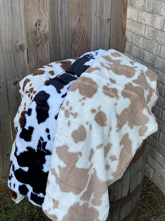 Cow Print Blankets