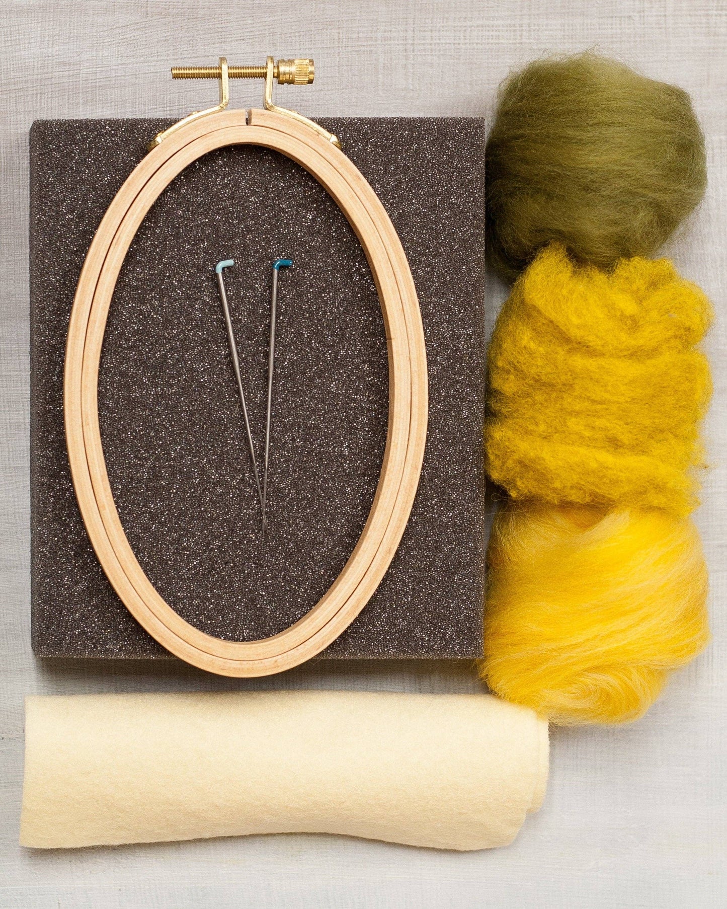 Goldenrod Wall Hanging - Needle Felting Kit - Beginner