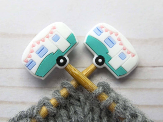 Teal Camper | Stitch Stoppers Knitting Notions