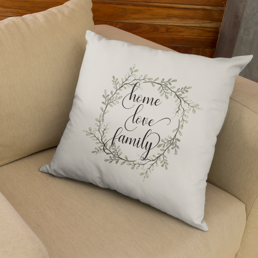 Home Love Family Pillow Cover