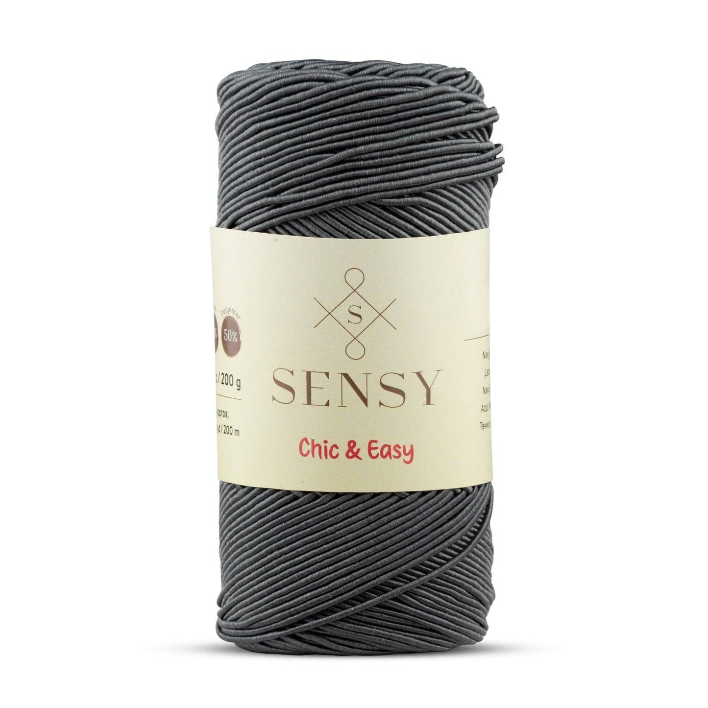 Sensy Premium Chic & Easy 1.5mm 218 Yards 50% Cotton 50% Polyester Rope Crochet Bag Cord Crochet Thread