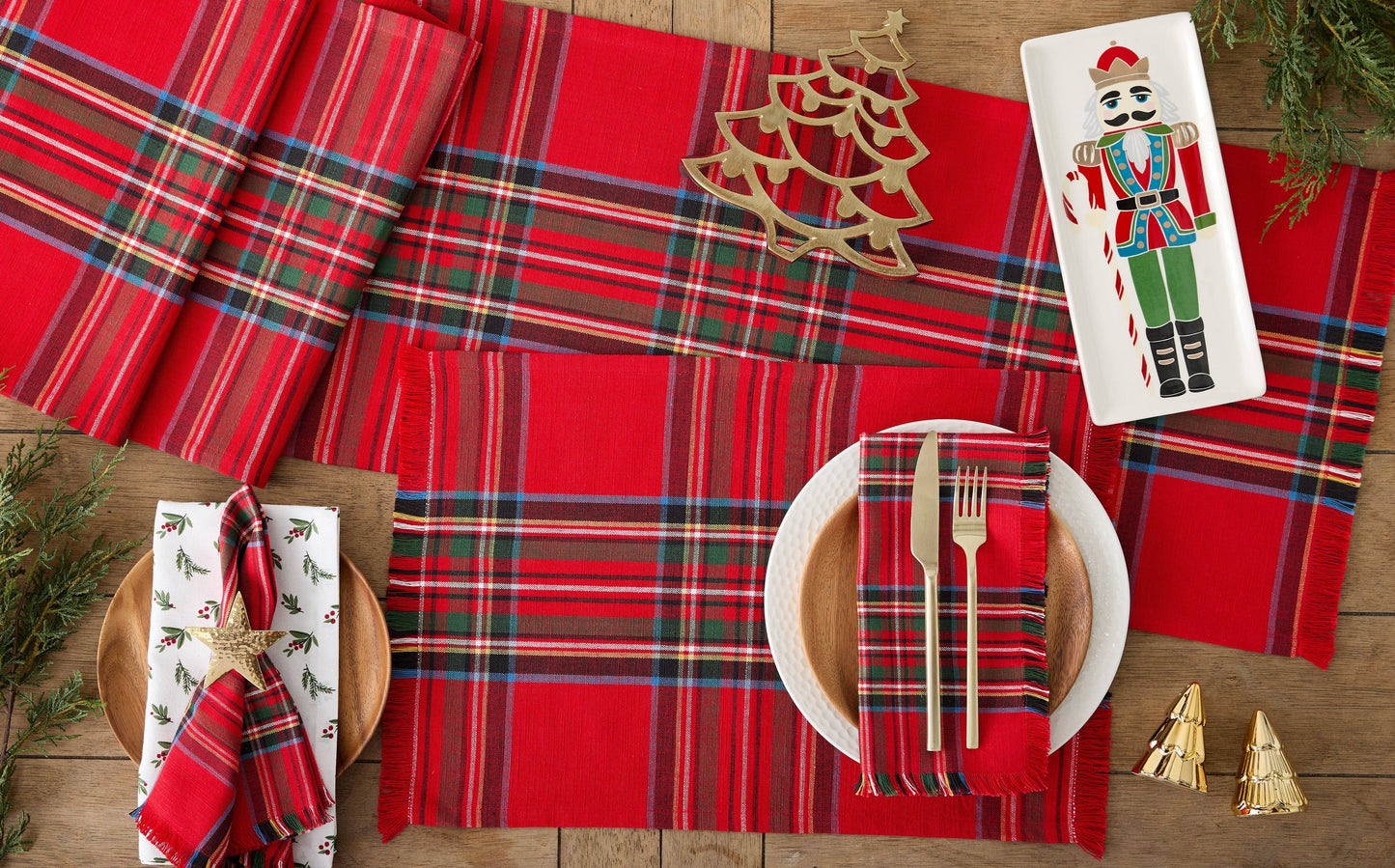 Holiday Berry Sprig Printed Napkin