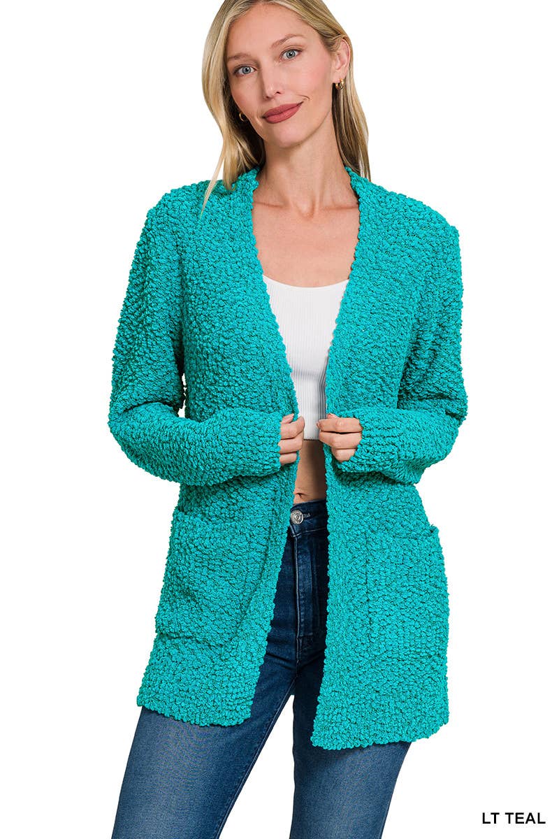 `.Popcorn Sweater Cardigan