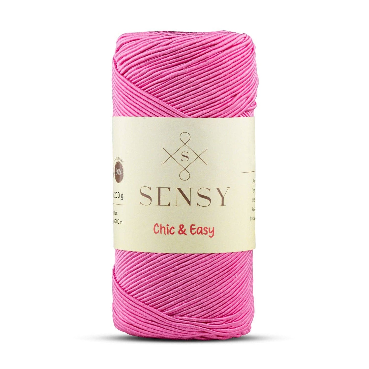 Sensy Premium Chic & Easy 1.5mm 218 Yards 50% Cotton 50% Polyester Rope Crochet Bag Cord Crochet Thread