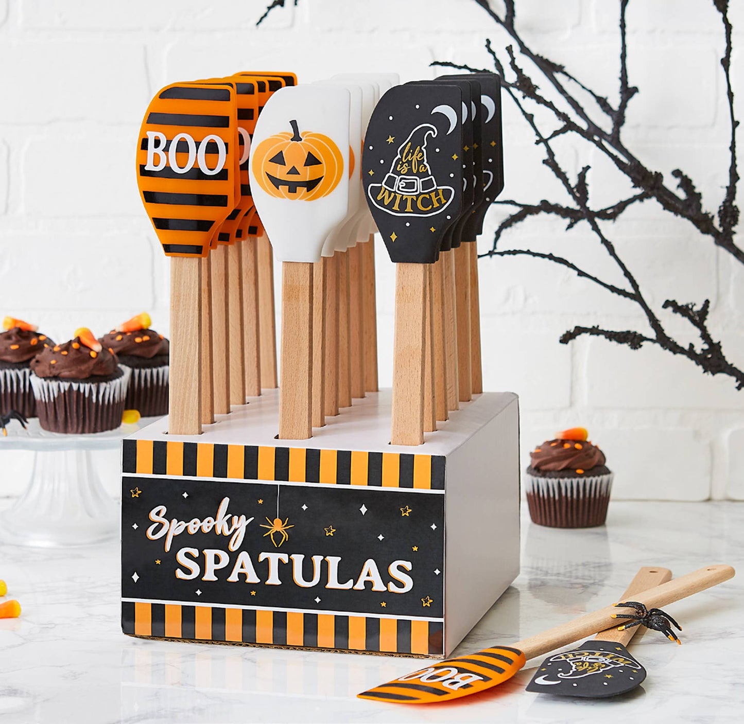 Halloween Baking Assorted Silicone Spatula 18 Pk Pdq
