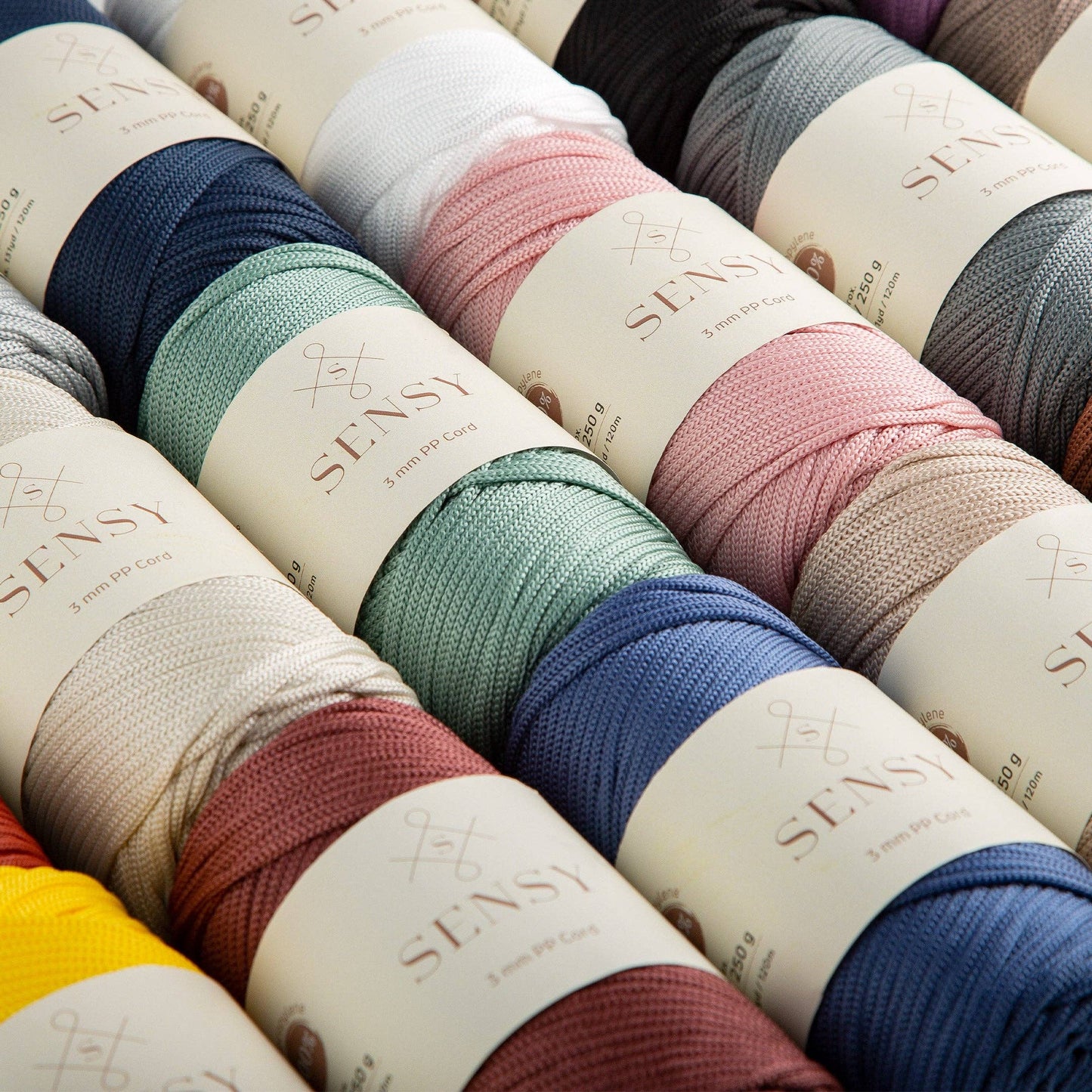 Sensy Premium 3mm - 131 yards 100% Polyester Macrame Cord