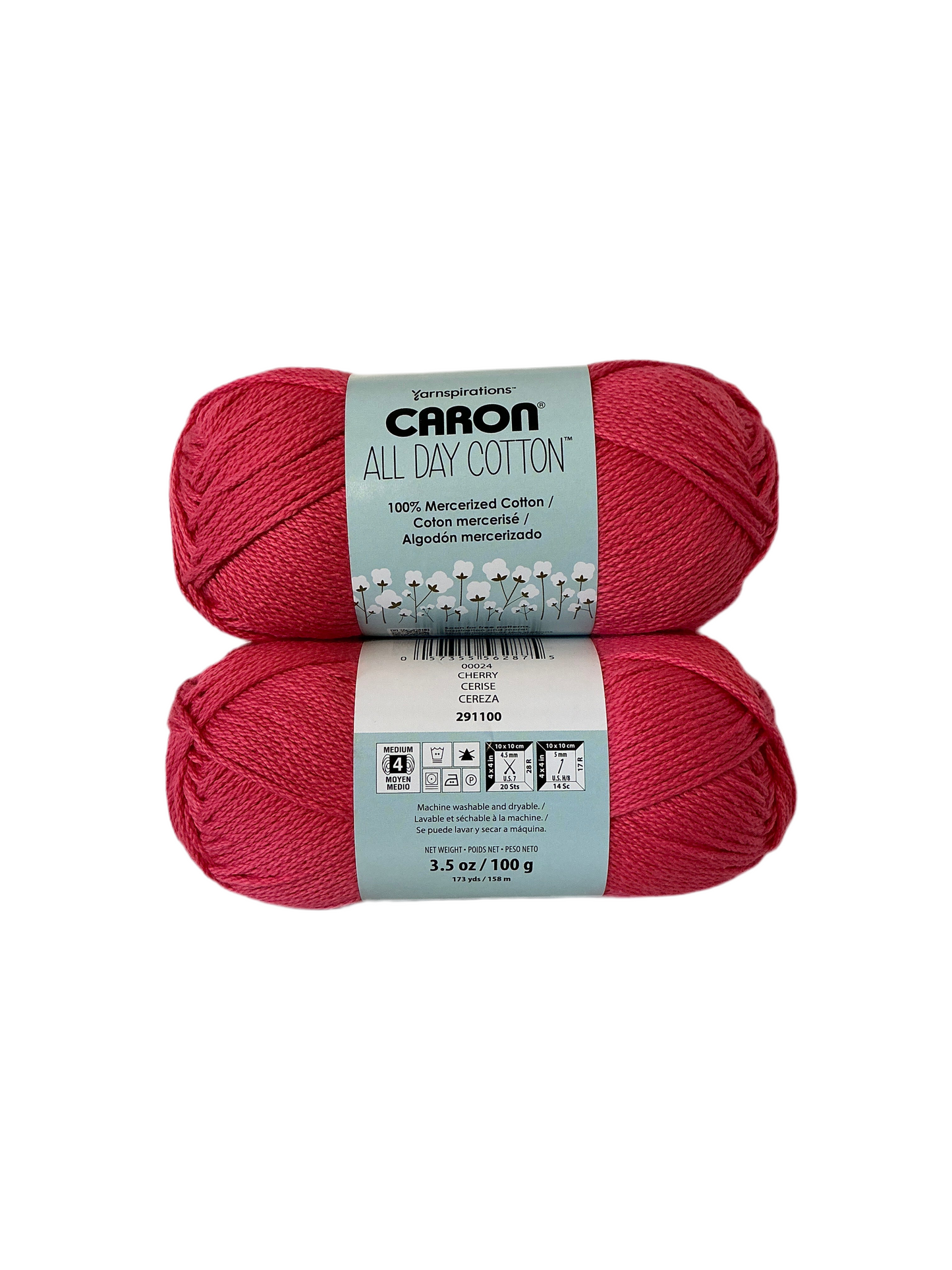 Caron All Day Cotton-Cherry 29110000024