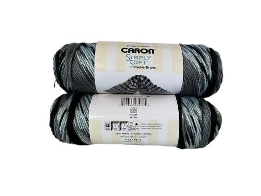 Caron Simply Soft Freckle Stripes-Stone 75003