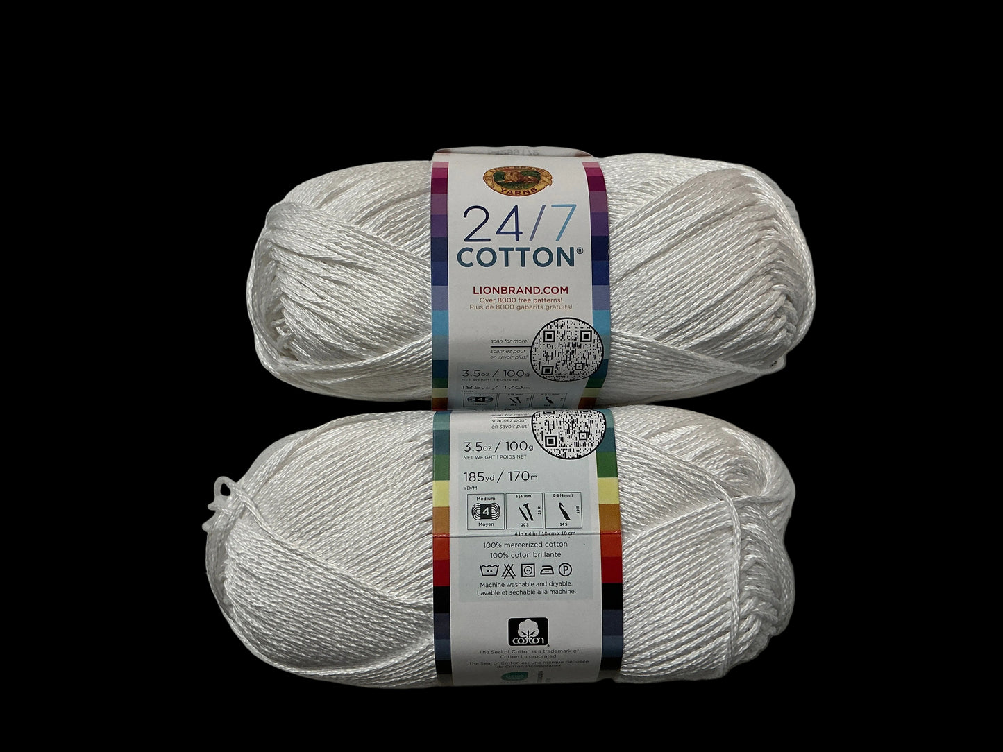 Lion Brand 24/7 Cotton-Ecru-White