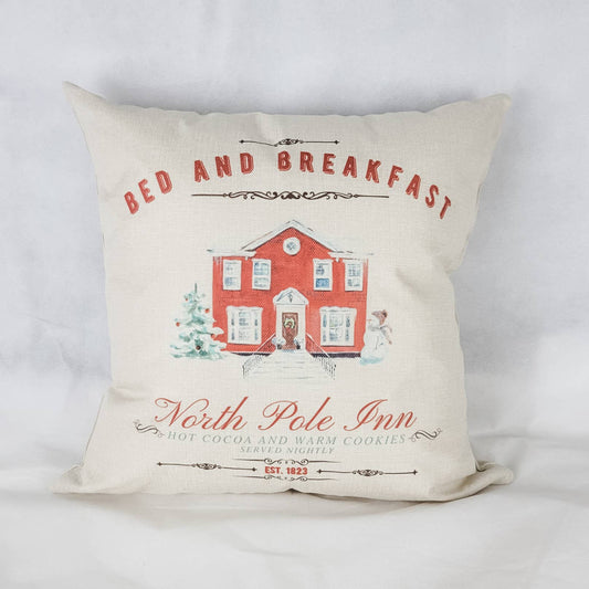 North Pole Inn Pillow Cover