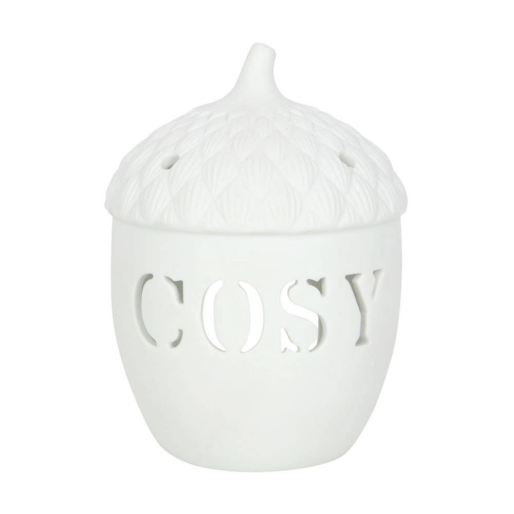 Cosy Autumn Acorn Tealight Candle Holder (UK spelling)