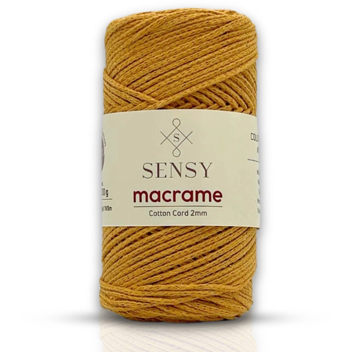 Sensy Premium 2mm - 160 yards 100% Recycled Cotton Macrame Cord