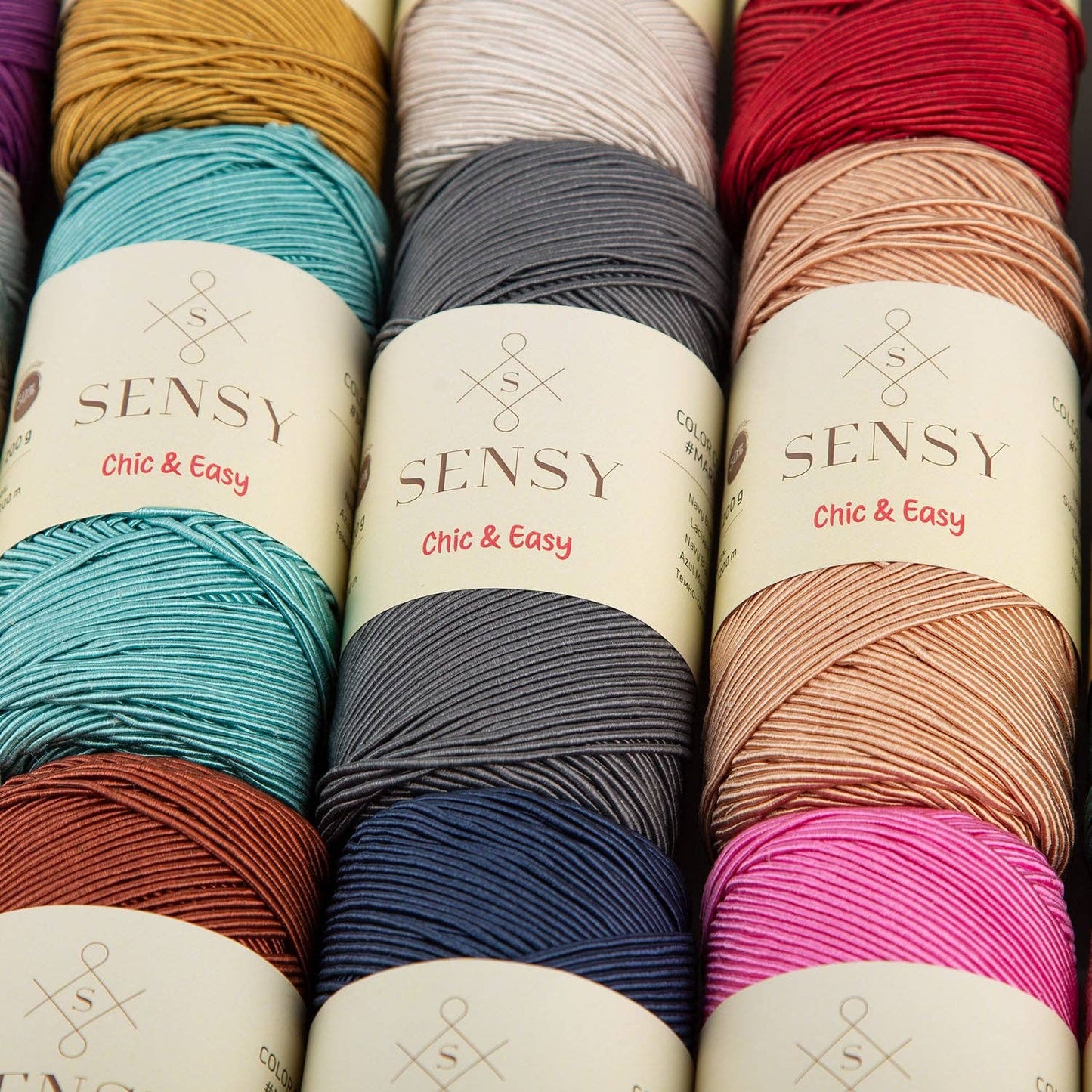 Sensy Premium Chic & Easy 1.5mm 218 Yards 50% Cotton 50% Polyester Rope Crochet Bag Cord Crochet Thread