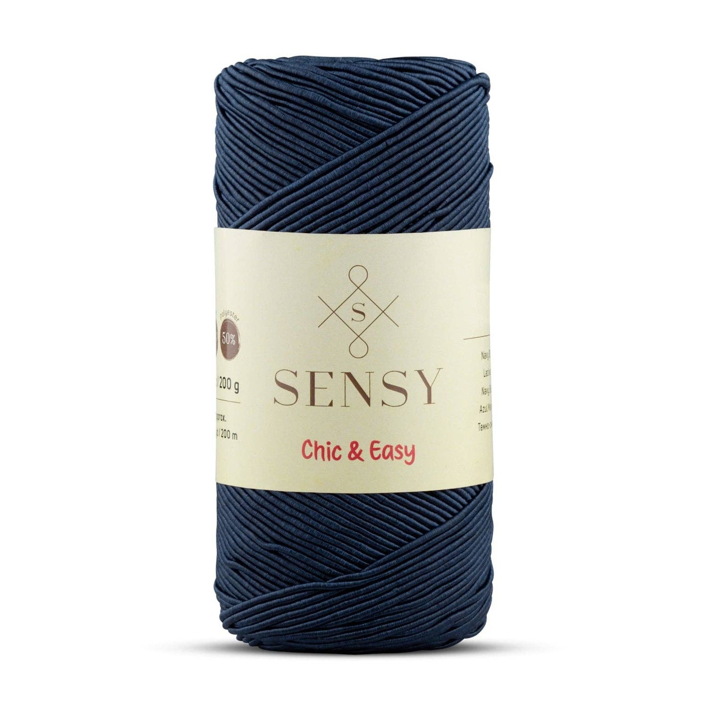 Sensy Premium Chic & Easy 1.5mm 218 Yards 50% Cotton 50% Polyester Rope Crochet Bag Cord Crochet Thread