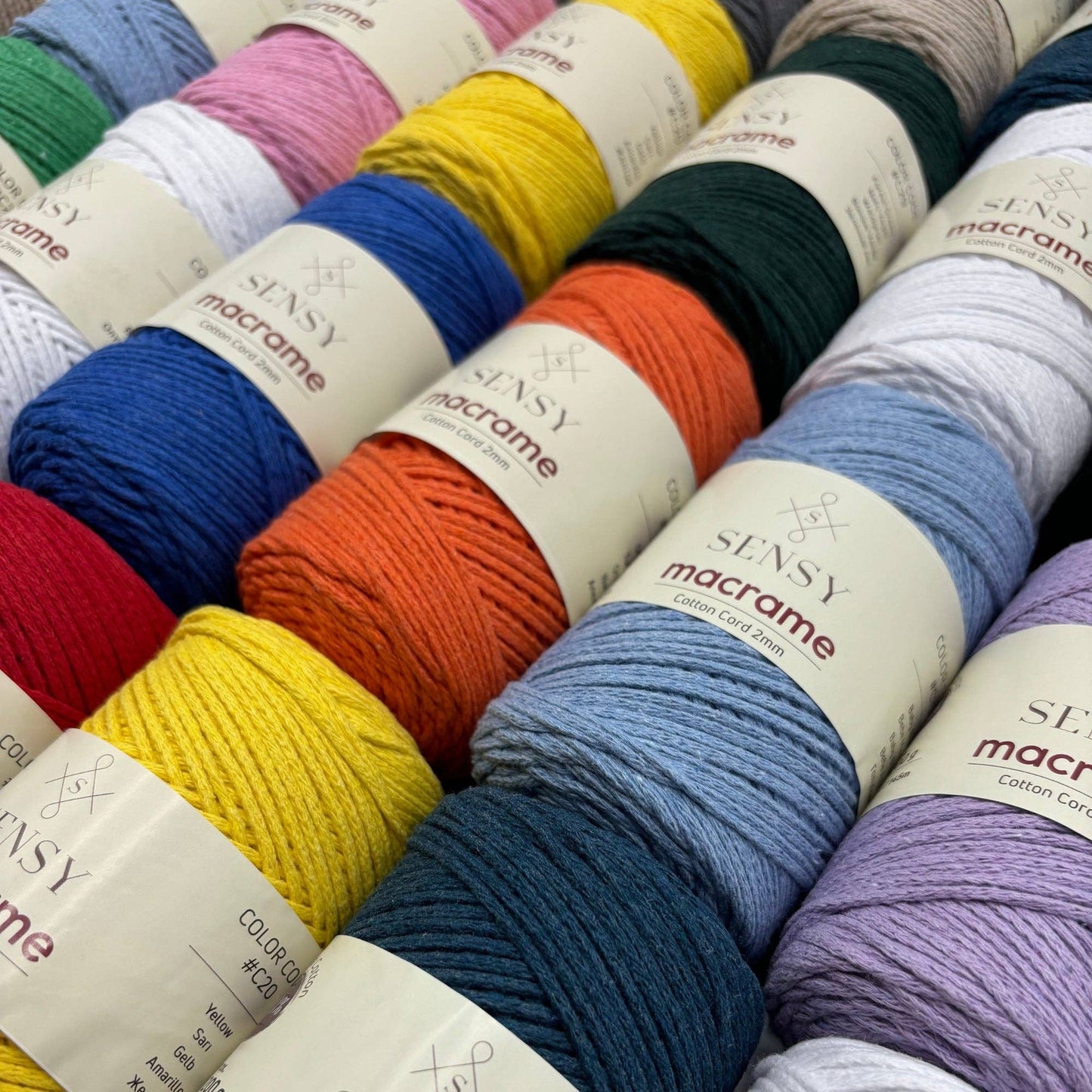 Sensy Premium 2mm - 160 yards 100% Recycled Cotton Macrame Cord