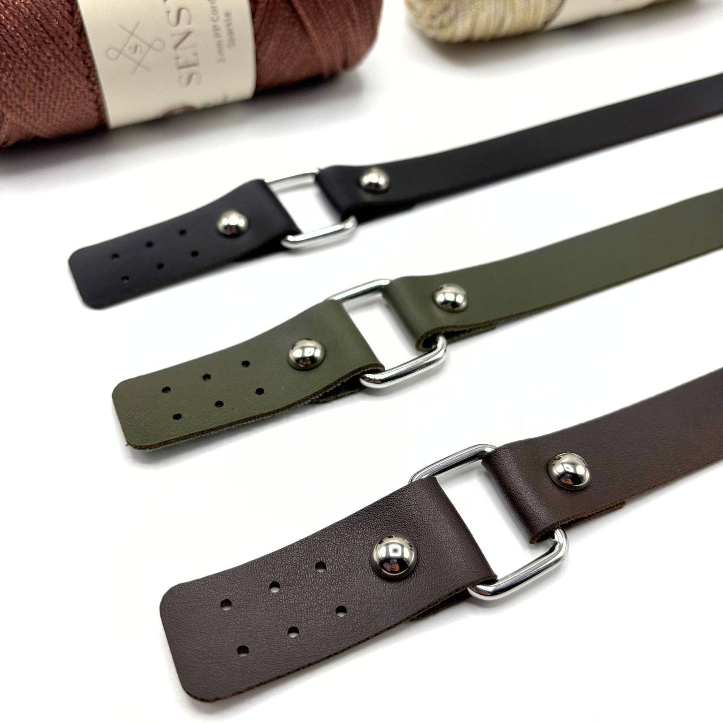 PU Leather Long Bag Strap (80 Cm) (2 Pieces)