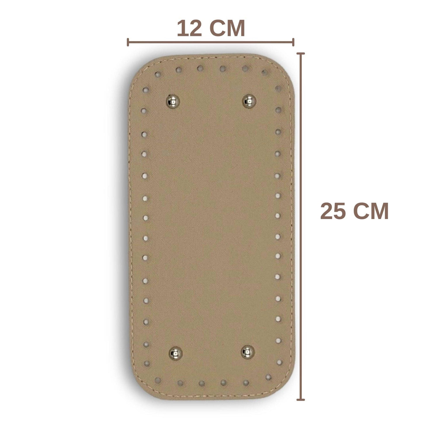 PU Leather Medium Bag Base, Bag Bottom Pad (12 Cm x 25 Cm)