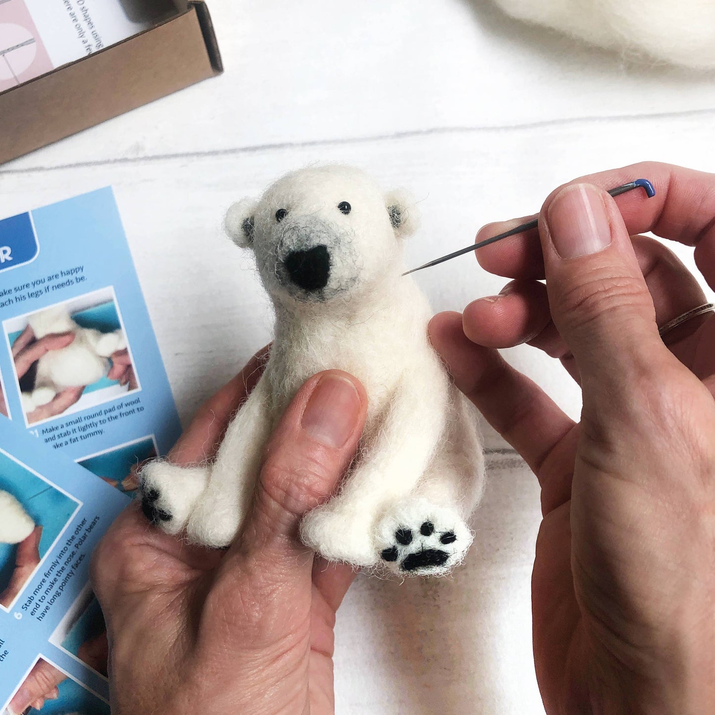 Needle Felting Bumper Kit - Three Bears. A premium starter k
