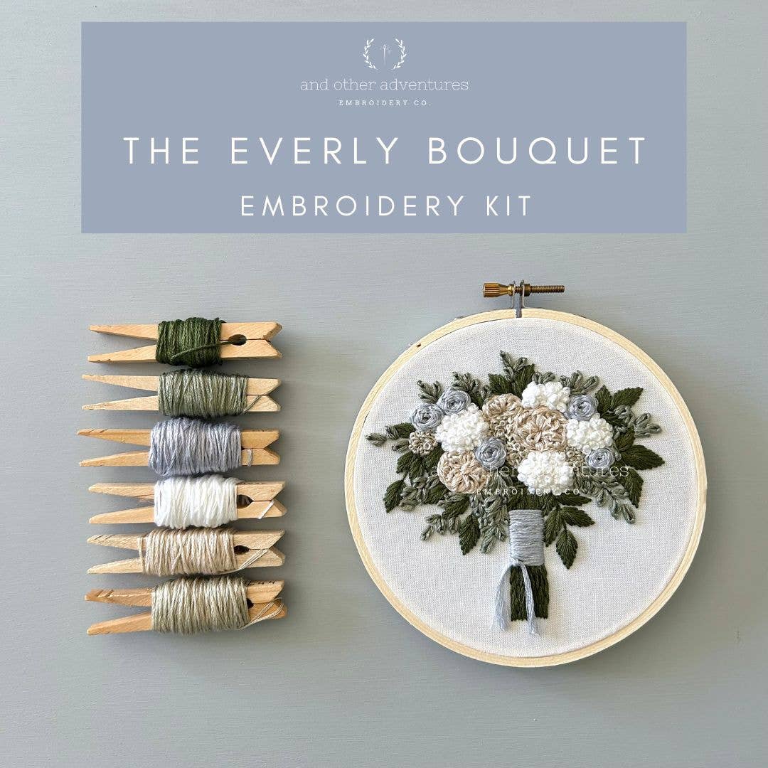 Hand Embroidery Kit - The Everly Bouquet