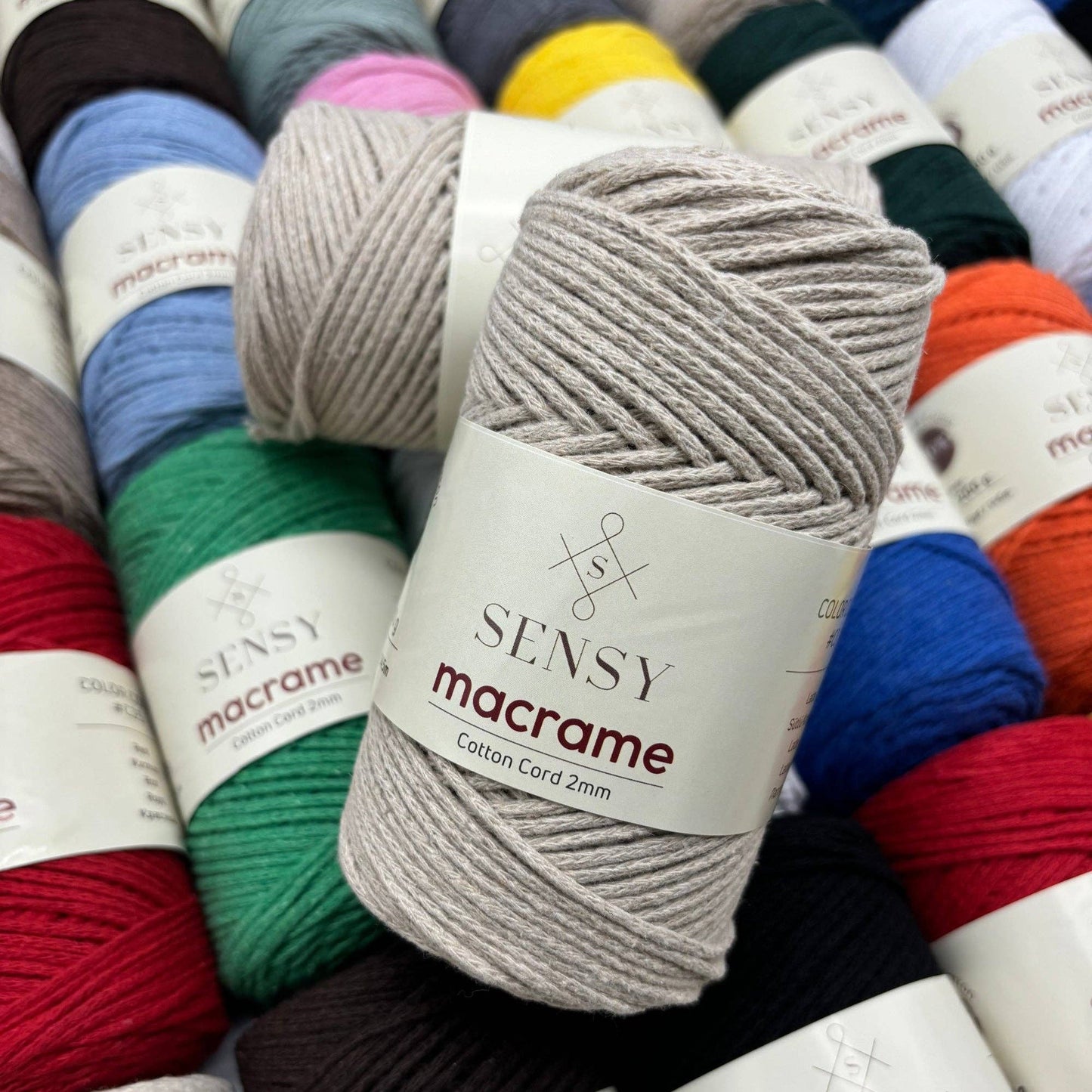 Sensy Premium 2mm - 160 yards 100% Recycled Cotton Macrame Cord