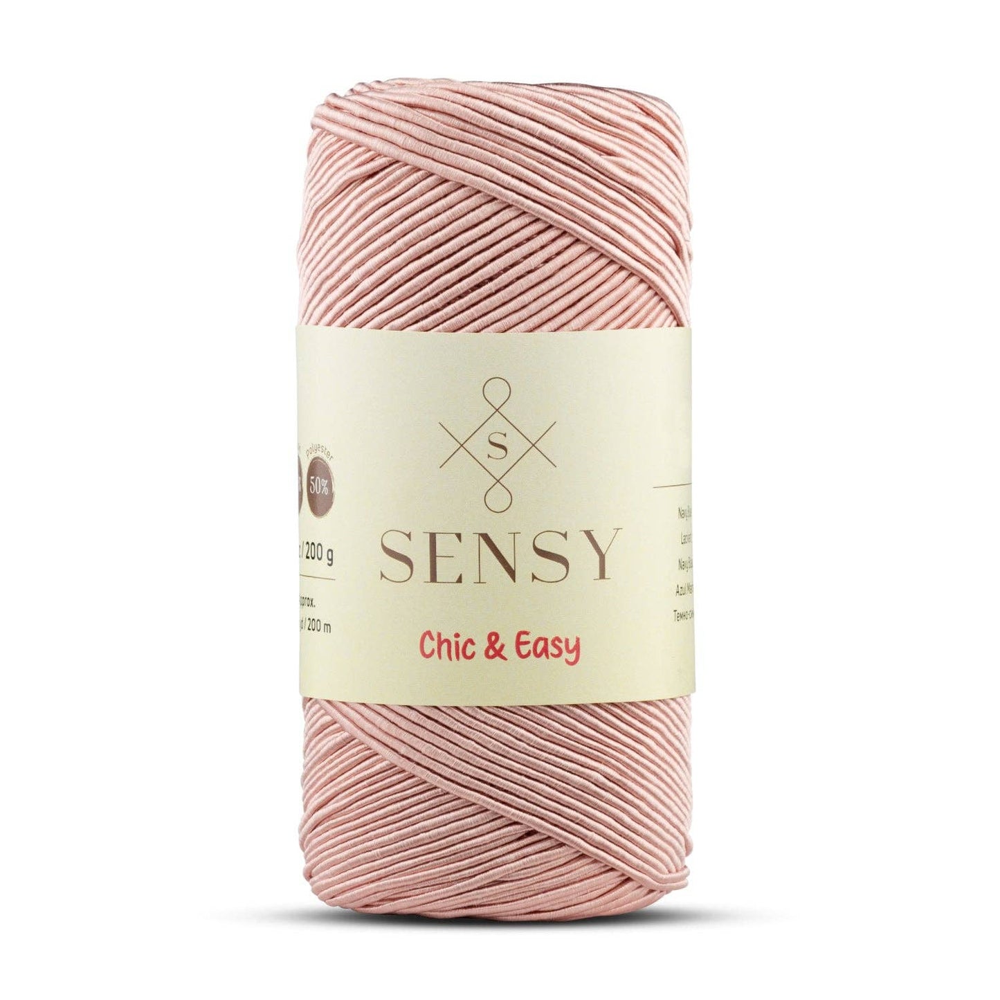 Sensy Premium Chic & Easy 1.5mm 218 Yards 50% Cotton 50% Polyester Rope Crochet Bag Cord Crochet Thread
