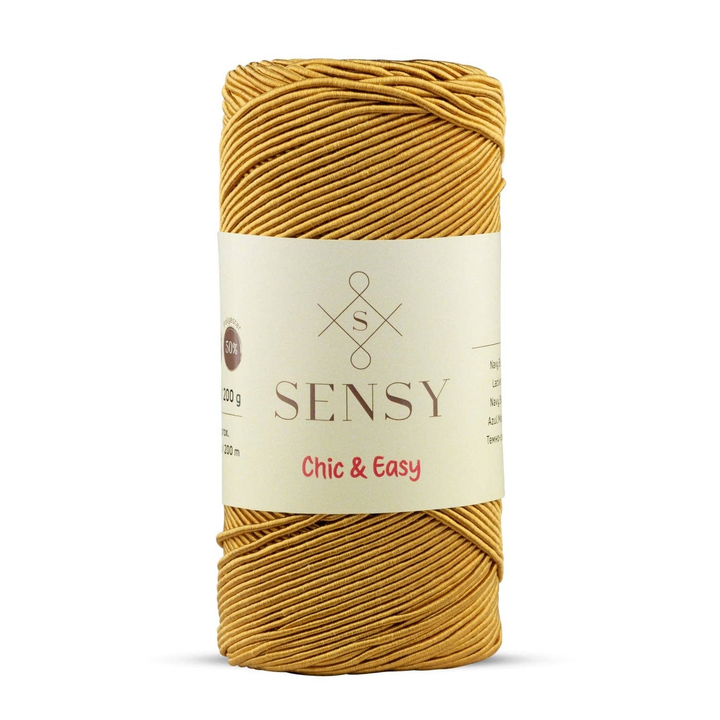 Sensy Premium Chic & Easy 1.5mm 218 Yards 50% Cotton 50% Polyester Rope Crochet Bag Cord Crochet Thread